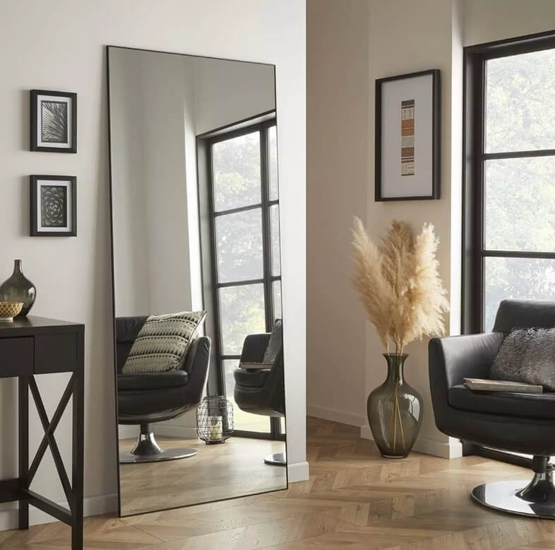 Islington Black Leaner Mirror